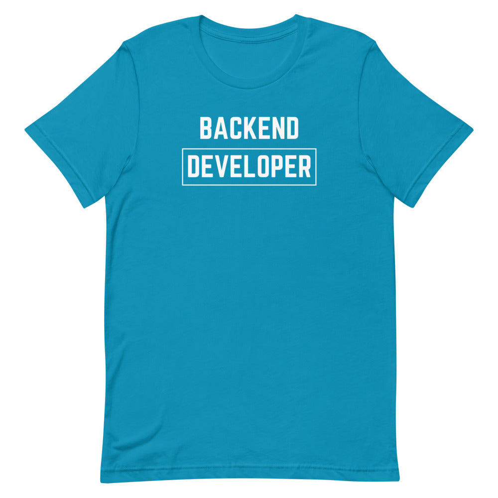 "BACKEND DEVELOPER" Dark T-Shirt The Developer Shop