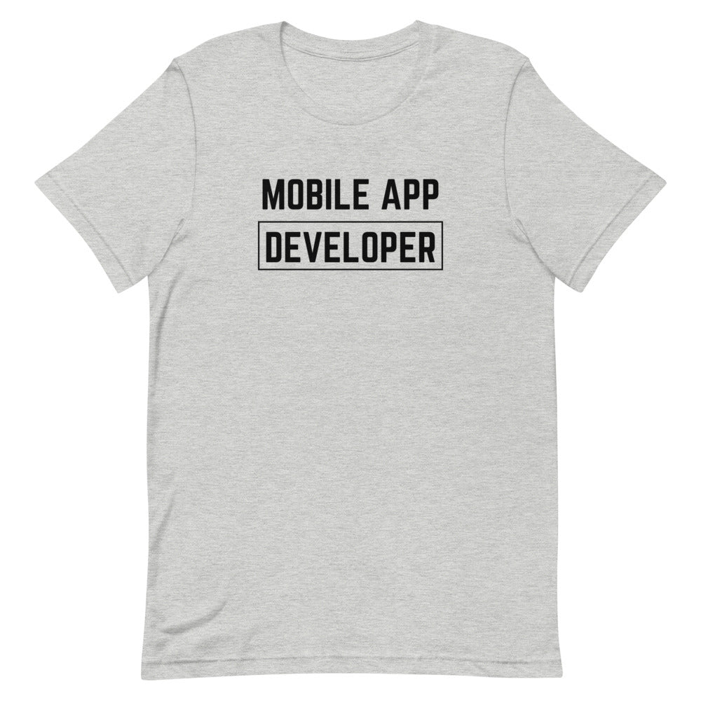 "MOBILE APP DEVELOPER" Light T-Shirt The Developer Shop