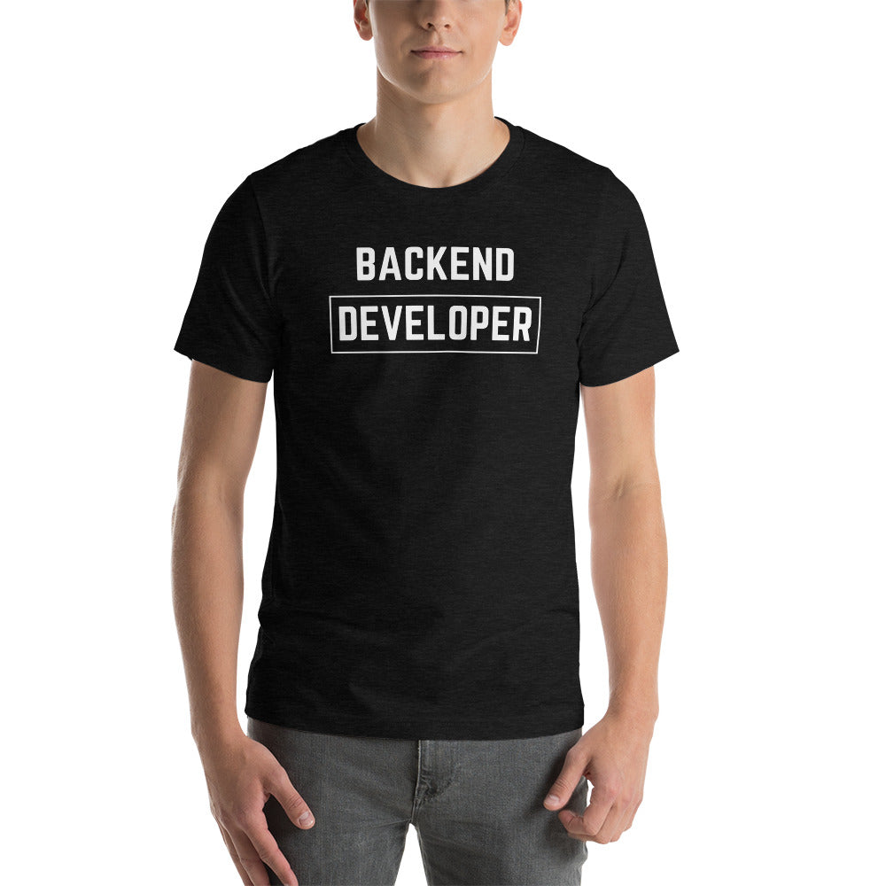 "BACKEND DEVELOPER" Dark T-Shirt The Developer Shop