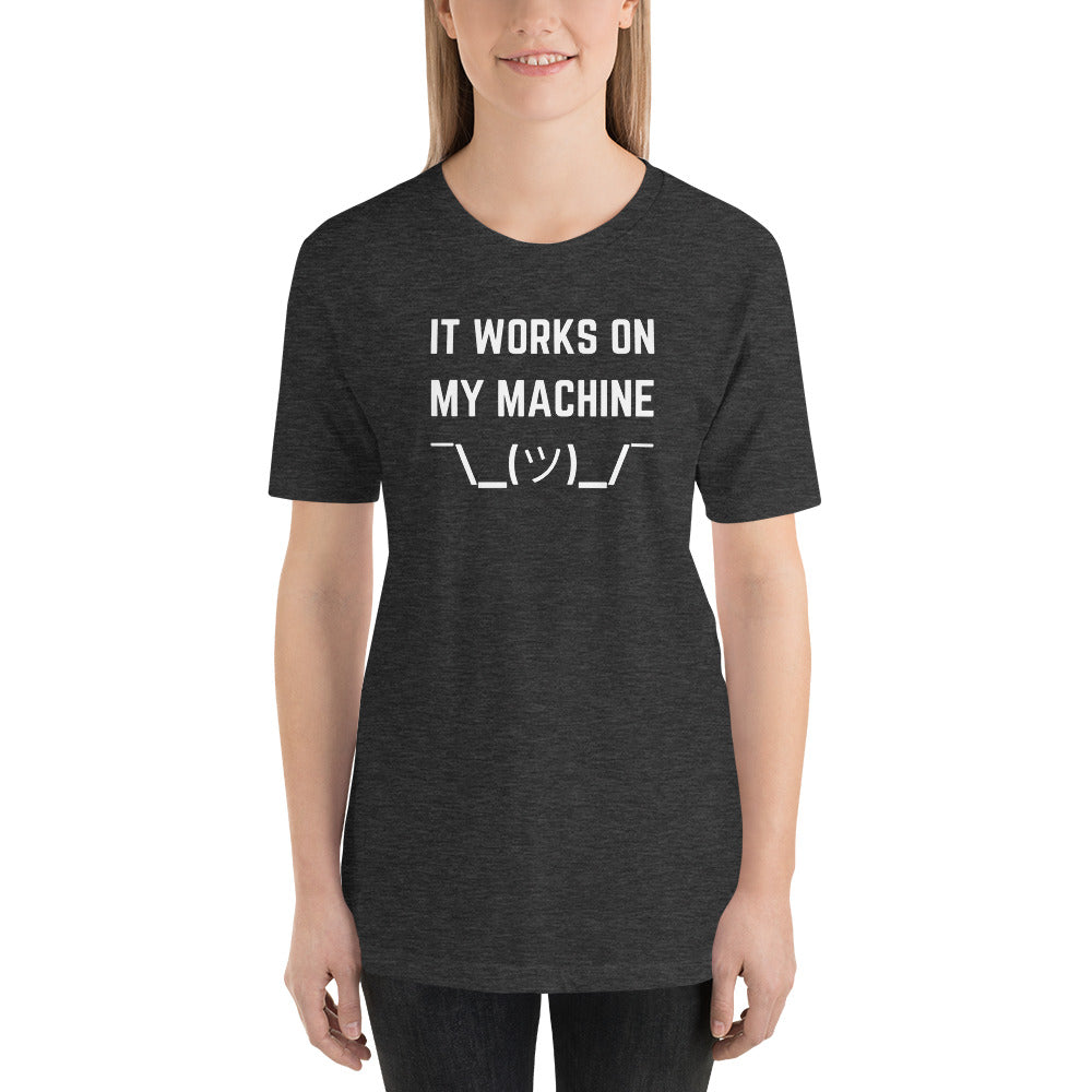 "IT WORKS ON MY MACHINE" Dark T-Shirt The Developer Shop