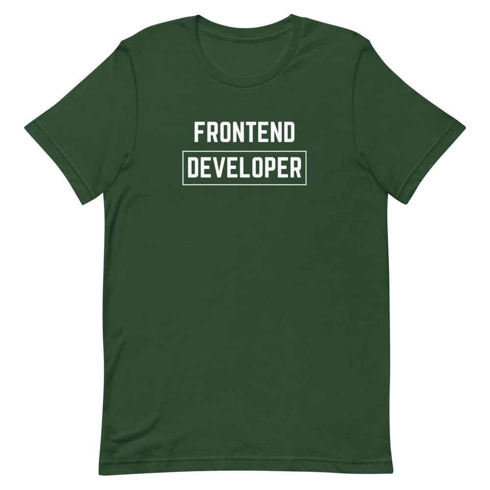 "FRONTEND DEVELOPER" Dark T-Shirt The Developer Shop