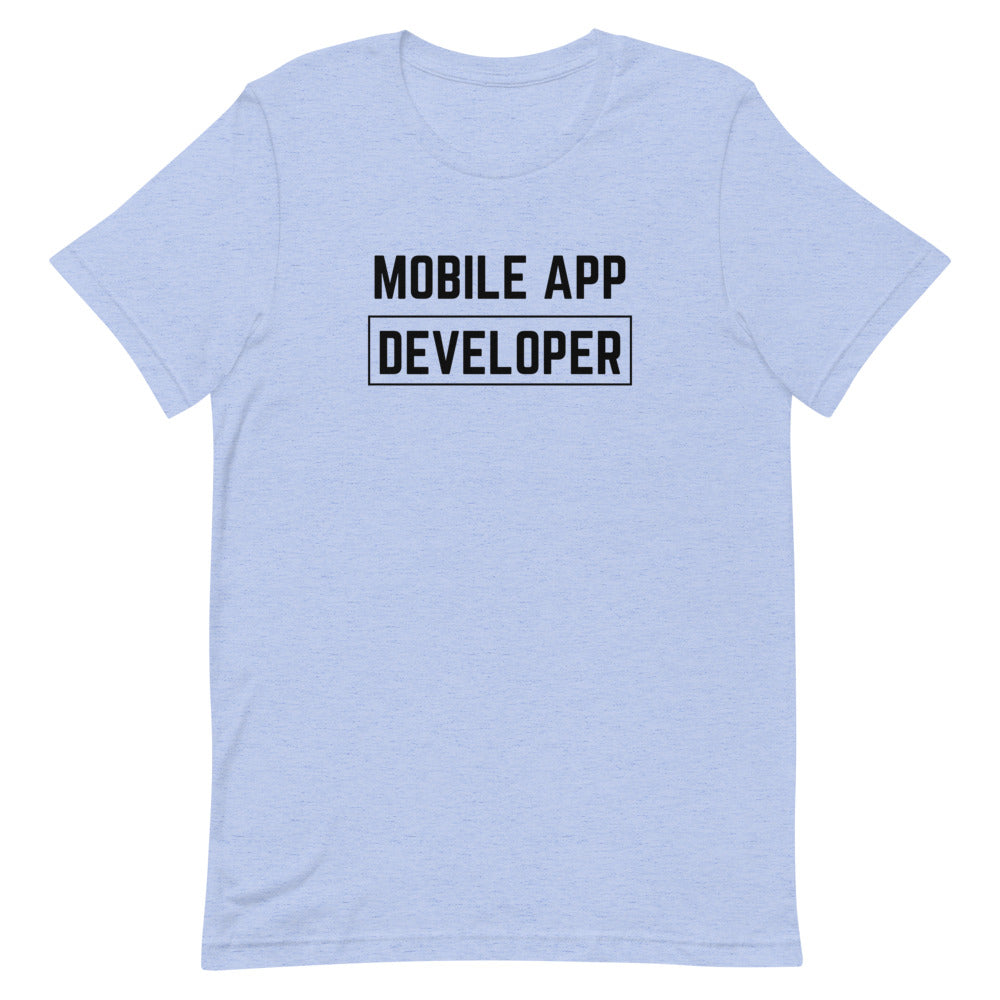 "MOBILE APP DEVELOPER" Light T-Shirt The Developer Shop