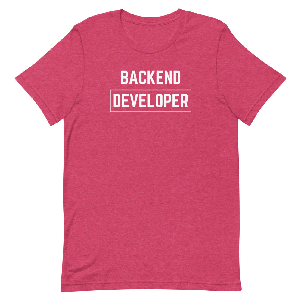 "BACKEND DEVELOPER" Dark T-Shirt The Developer Shop