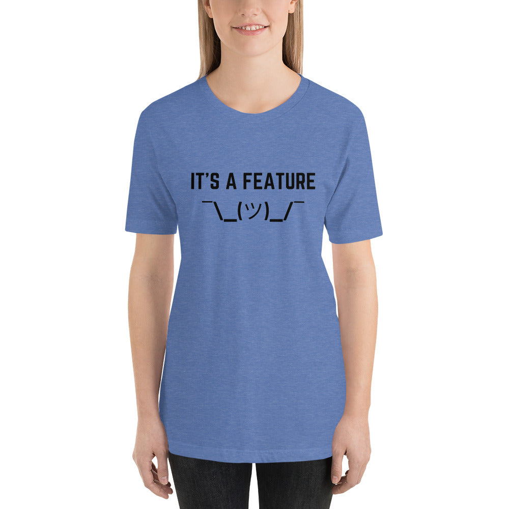 "IT'S A FEATURE" Light T-Shirt The Developer Shop