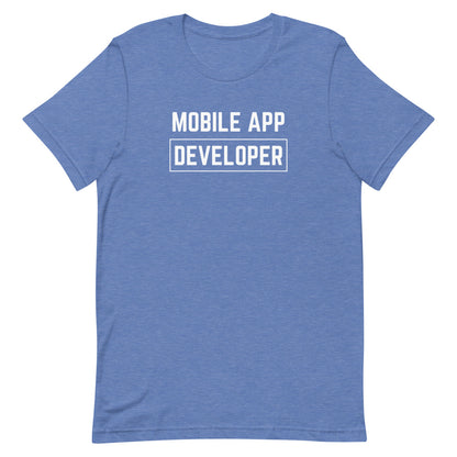 "MOBILE APP DEVELOPER" Dark T-Shirt The Developer Shop