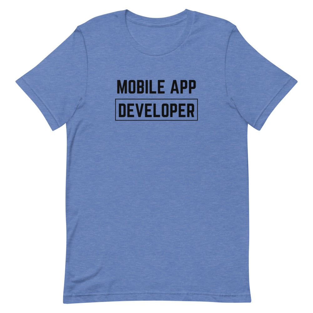 "MOBILE APP DEVELOPER" Light T-Shirt The Developer Shop