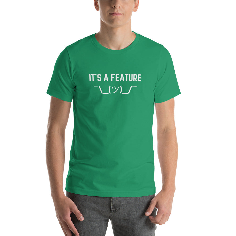 "IT'S A FEATURE" Dark T-Shirt The Developer Shop