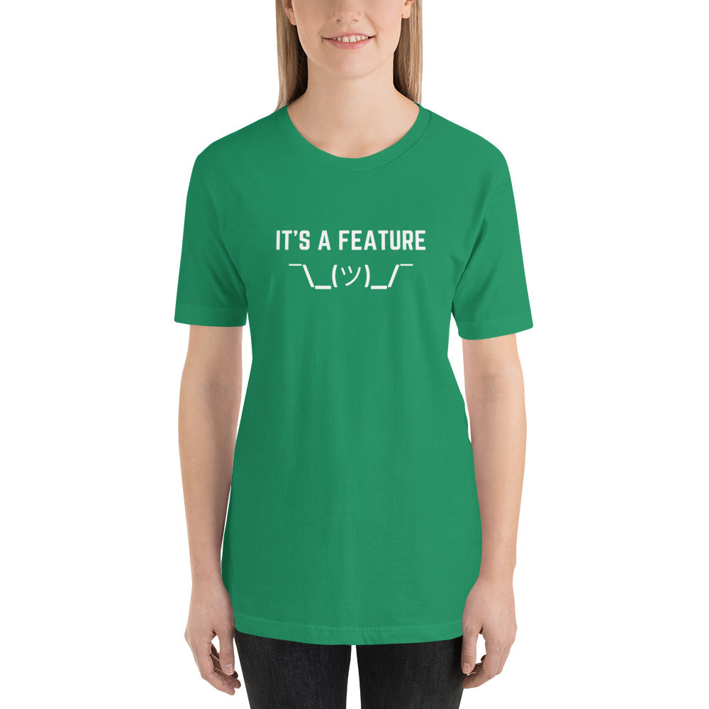 "IT'S A FEATURE" Dark T-Shirt The Developer Shop