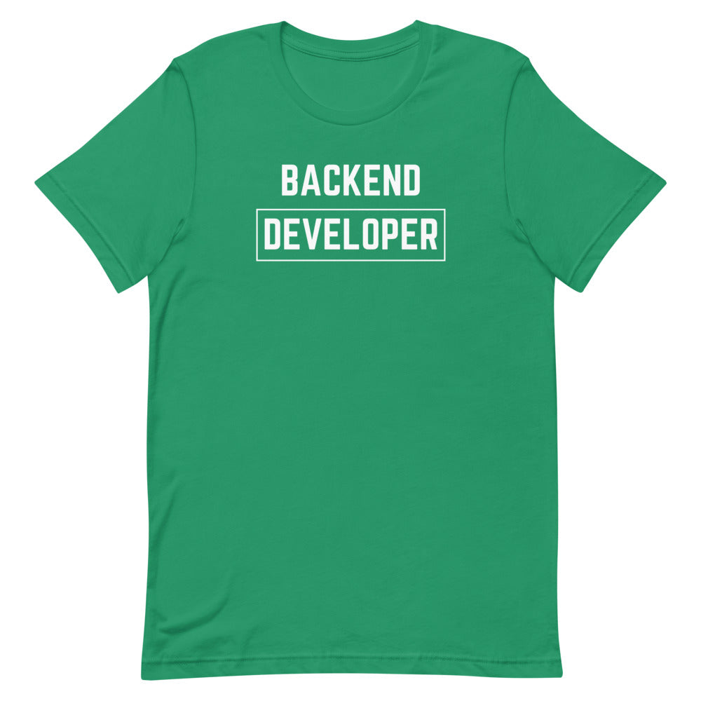 "BACKEND DEVELOPER" Dark T-Shirt The Developer Shop