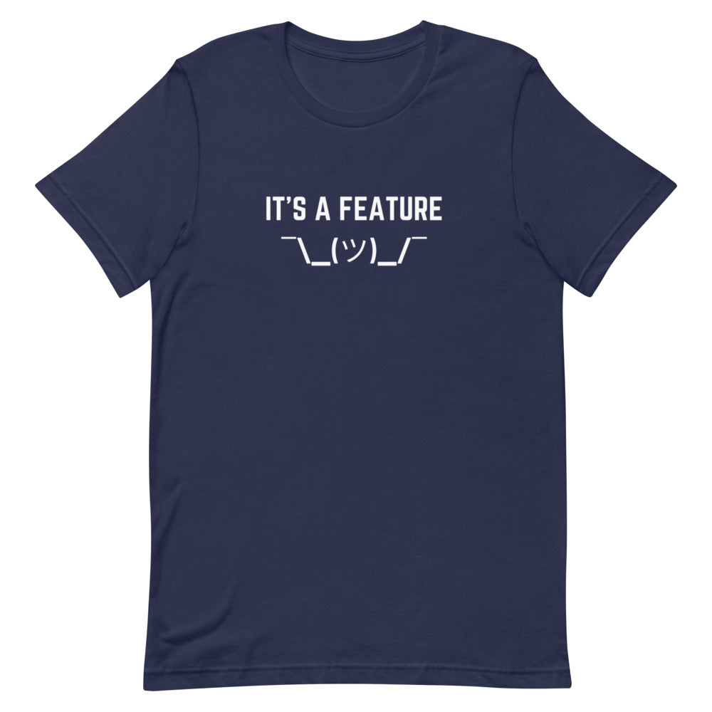 "IT'S A FEATURE" Dark T-Shirt The Developer Shop