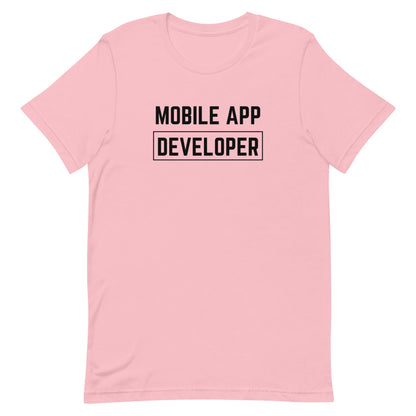 "MOBILE APP DEVELOPER" Light T-Shirt The Developer Shop