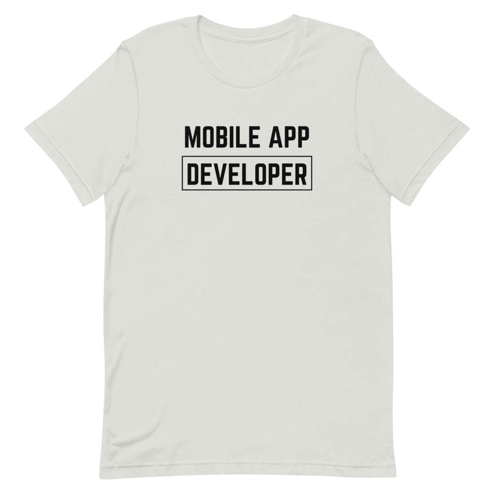 "MOBILE APP DEVELOPER" Light T-Shirt The Developer Shop