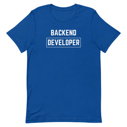 "BACKEND DEVELOPER" Dark T-Shirt The Developer Shop