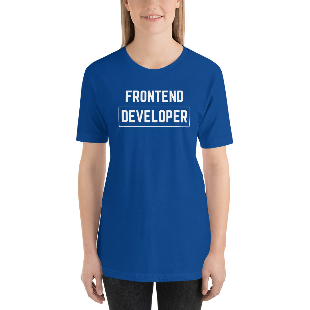 "FRONTEND DEVELOPER" Dark T-Shirt The Developer Shop