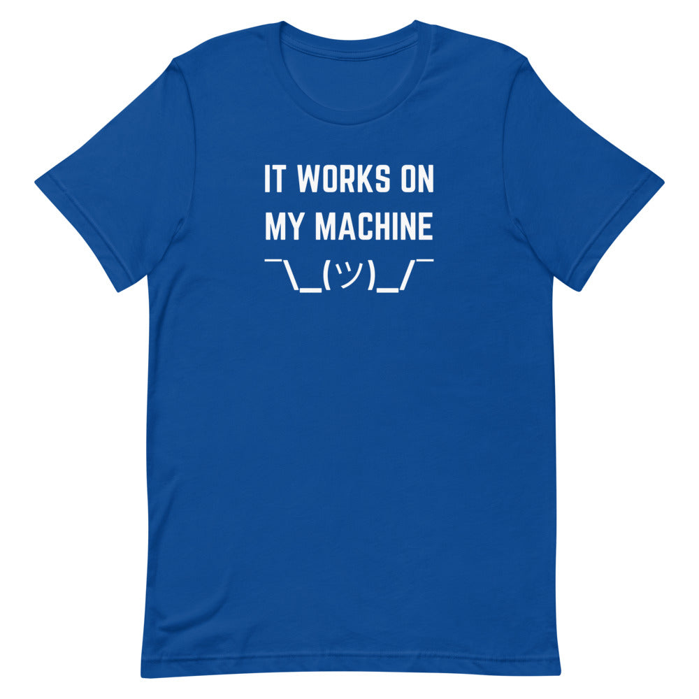 "IT WORKS ON MY MACHINE" Dark T-Shirt The Developer Shop