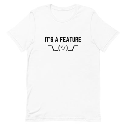 "IT'S A FEATURE" Light T-Shirt The Developer Shop