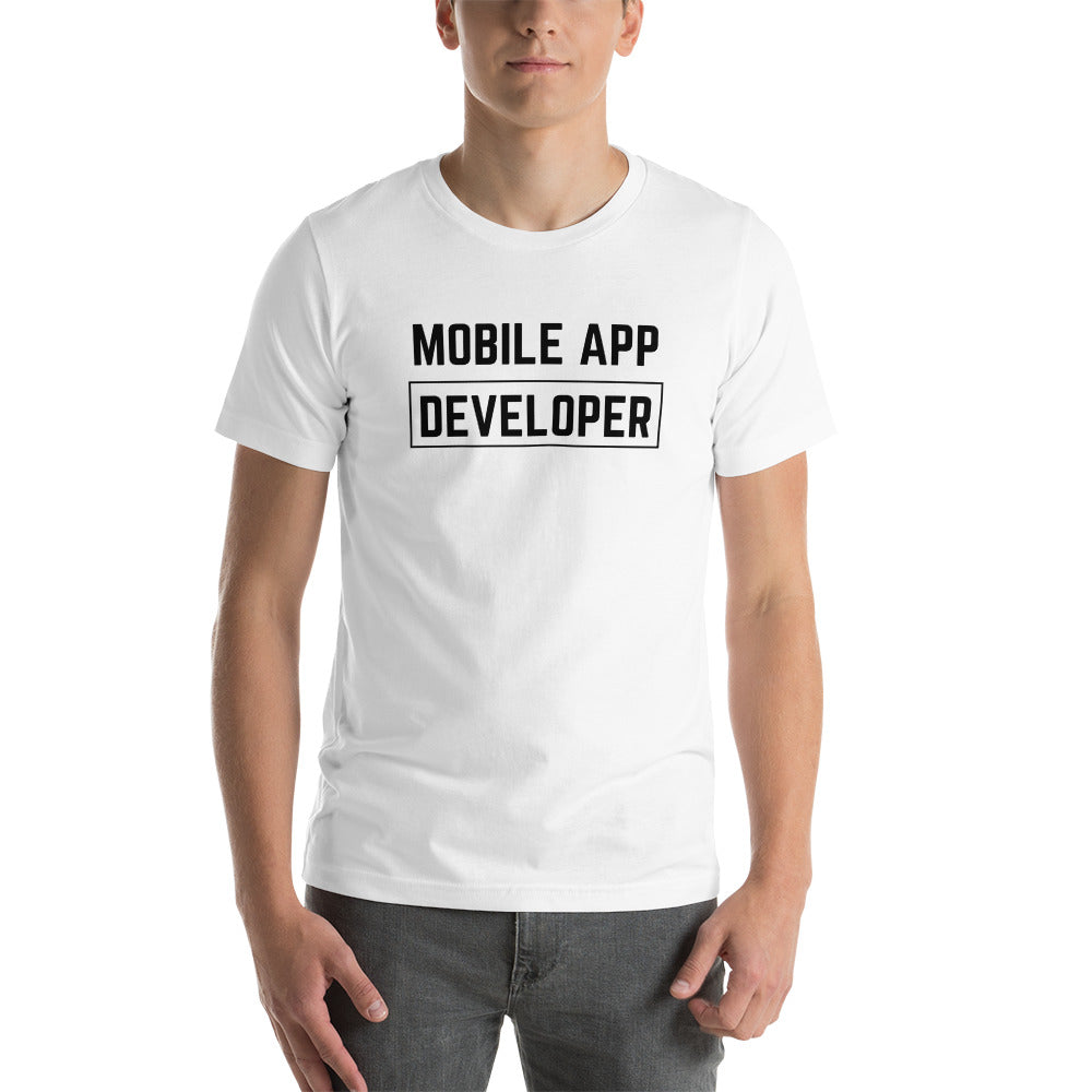 "MOBILE APP DEVELOPER" Light T-Shirt The Developer Shop