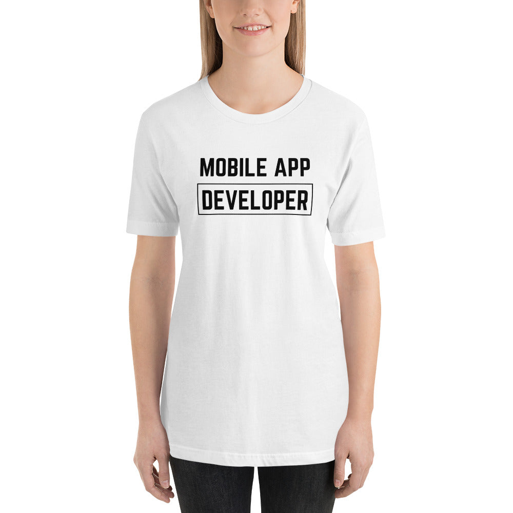 "MOBILE APP DEVELOPER" Light T-Shirt The Developer Shop